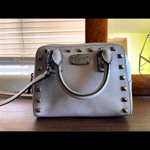 Micheal Kors Grey Studded Crossbody Purse